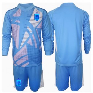 Fotbalové Dres Španělsko Brankářské Dětské Domácí Oblečení ME 2024 Dlouhý Rukáv (+ trenýrky)